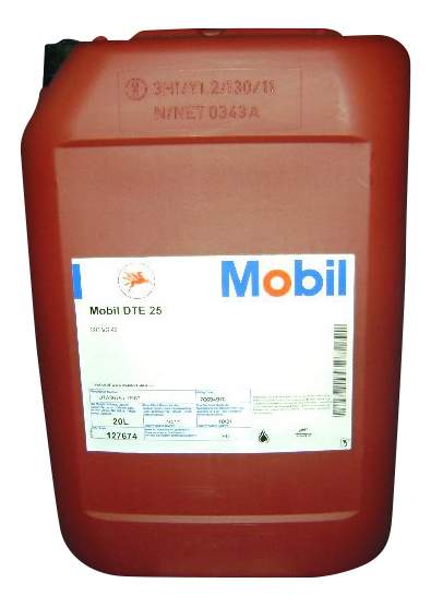 Mobil DTE 25 (20L)_масло гидравлическое! мин.\ ISO 46, Denison HF-0, Vickers I-286-S
