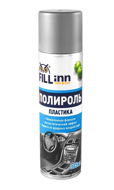 FL010 Полироль пластика (для приборной панели) яблоко, 335 мл (аэрозоль)