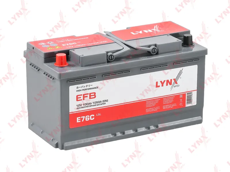 АККУМУЛЯТОР EFB  100 Ah, 1050 A, прямая, 353x175x190