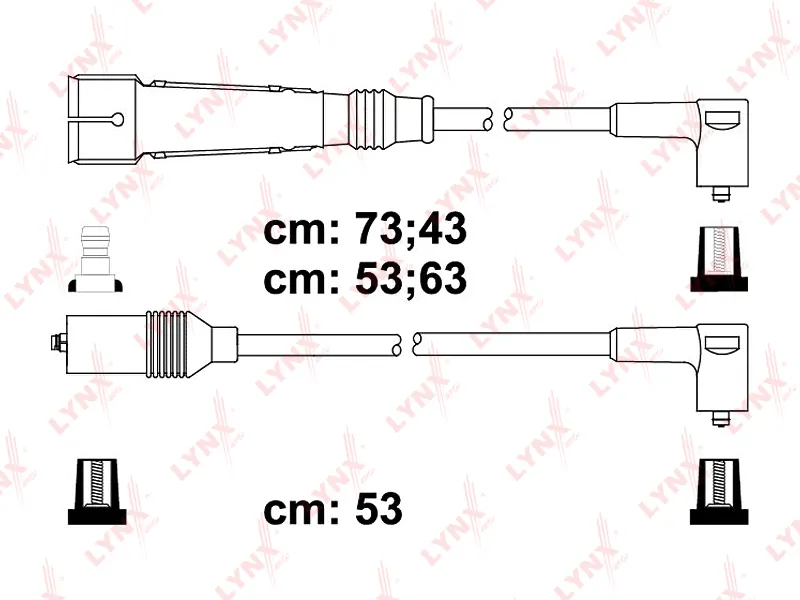 Провода высоковольтные VW Golf II 1,8/Golf III 1,4-2,0/Passat 1,3-2,0 84-99/Polo 1,0-1,6 87-01/Vento