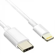Зарядный кабель TYPE C-Lightning (TPE) 18W 2А, 1м белый "YADA"