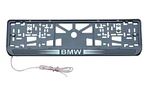Рамка для номера рельефная BMW(РАМКА КНИЖКА, хром)