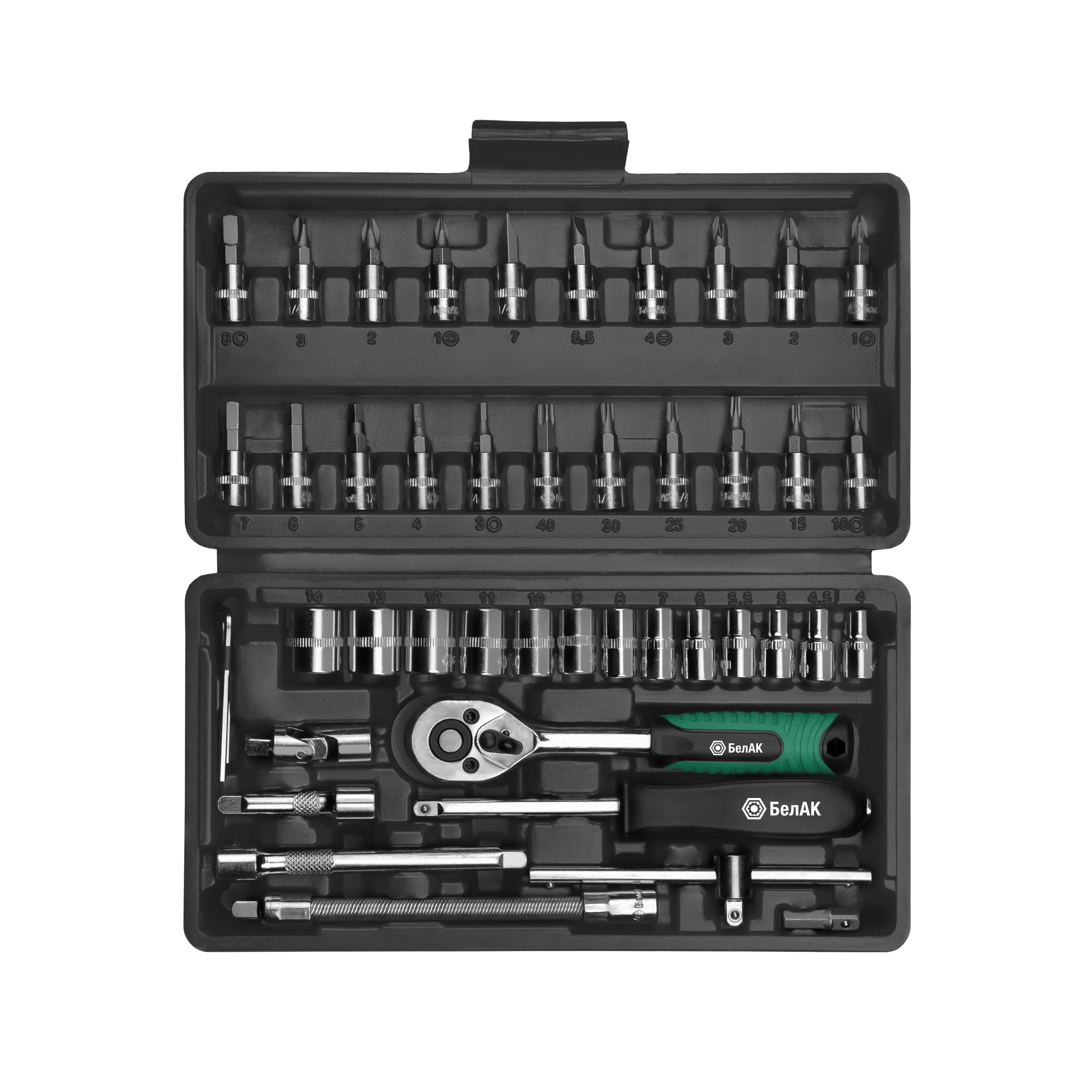 Набор инструментов ХРОМ, 46 предм."БелАК" Набор инструментов ХРОМ, 46 предм."БелАК"