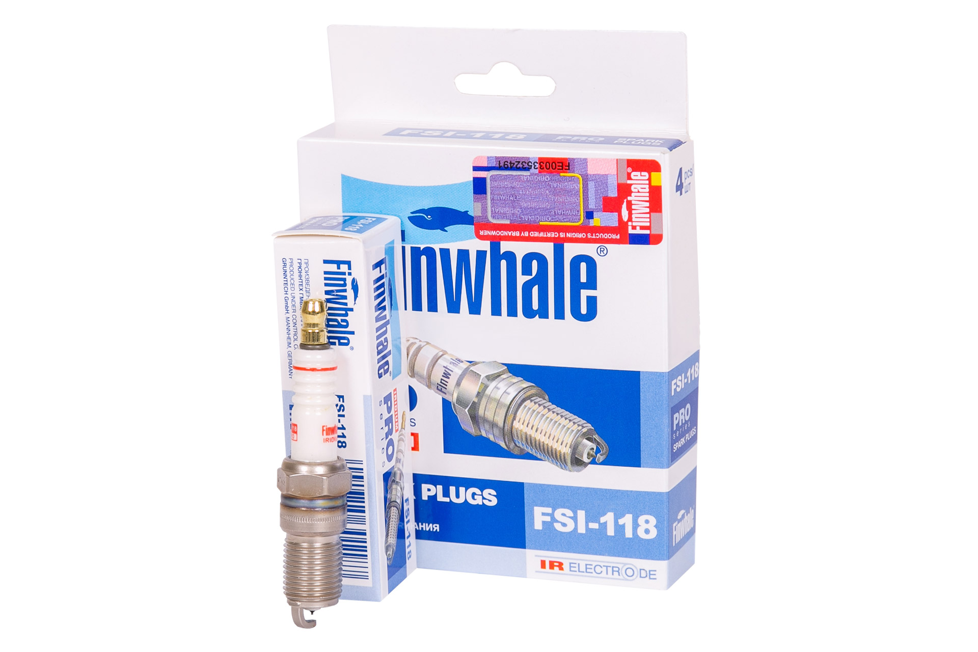 FSI118 FINWHALE Свеча зажигания IRIDIUM C-MAX / Focus II / Mondeo IV / S-MAX (WA6); C30 / S40 II / S80 II 13 69 704; 30731878
