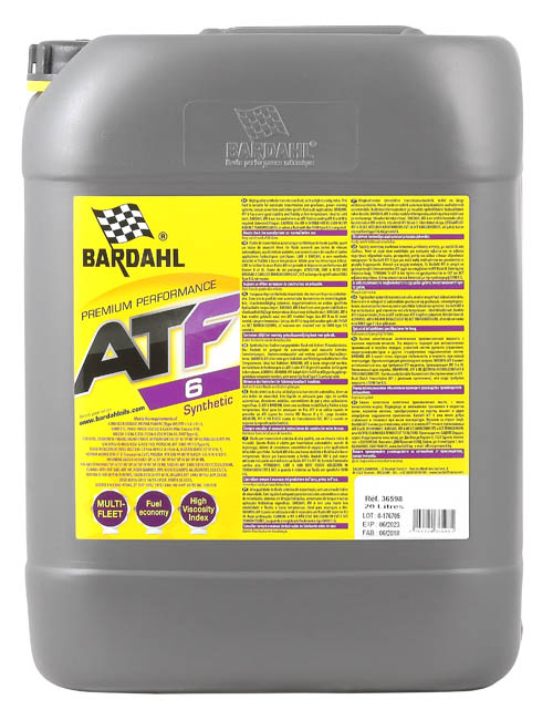 36598 ATF VI 20L (синт. трансм. масло) BARDAHL