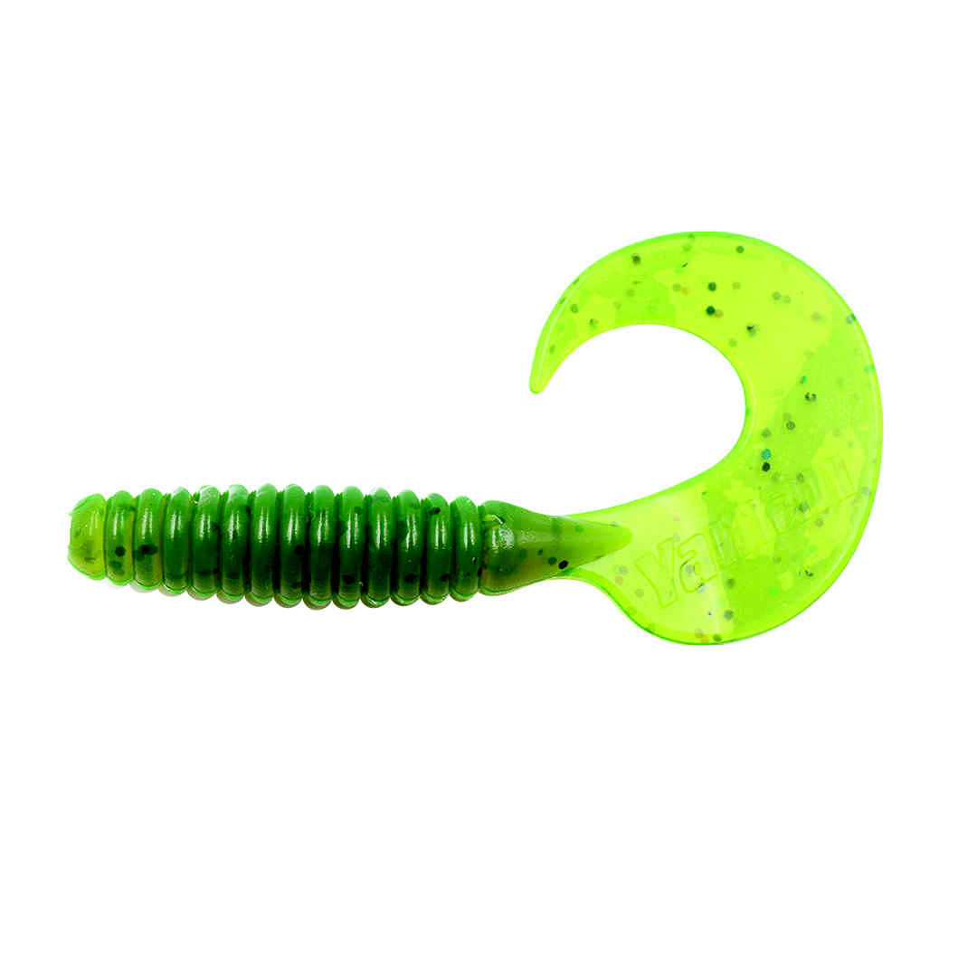 Твистер YAMAN PRO Spiral, р.2.5 inch, цвет #06 - Chartreuse red tail (уп.10 шт)