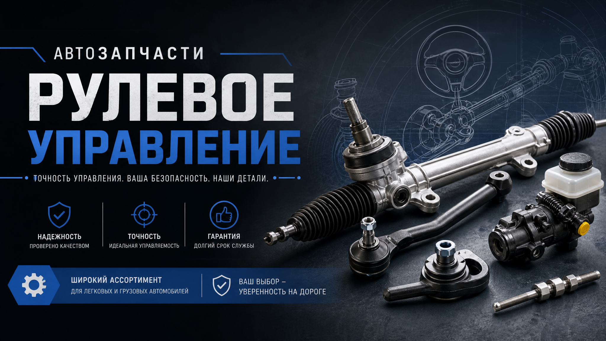Как выбрать рулевое управление: надежность и качество автозапчастей