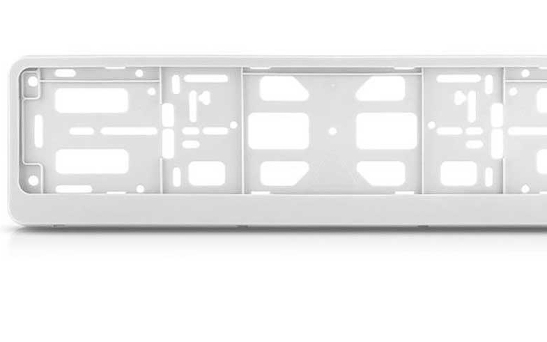 Рамка номерного знака-книжка белая, без печати, в упаковке TM Nord YADA