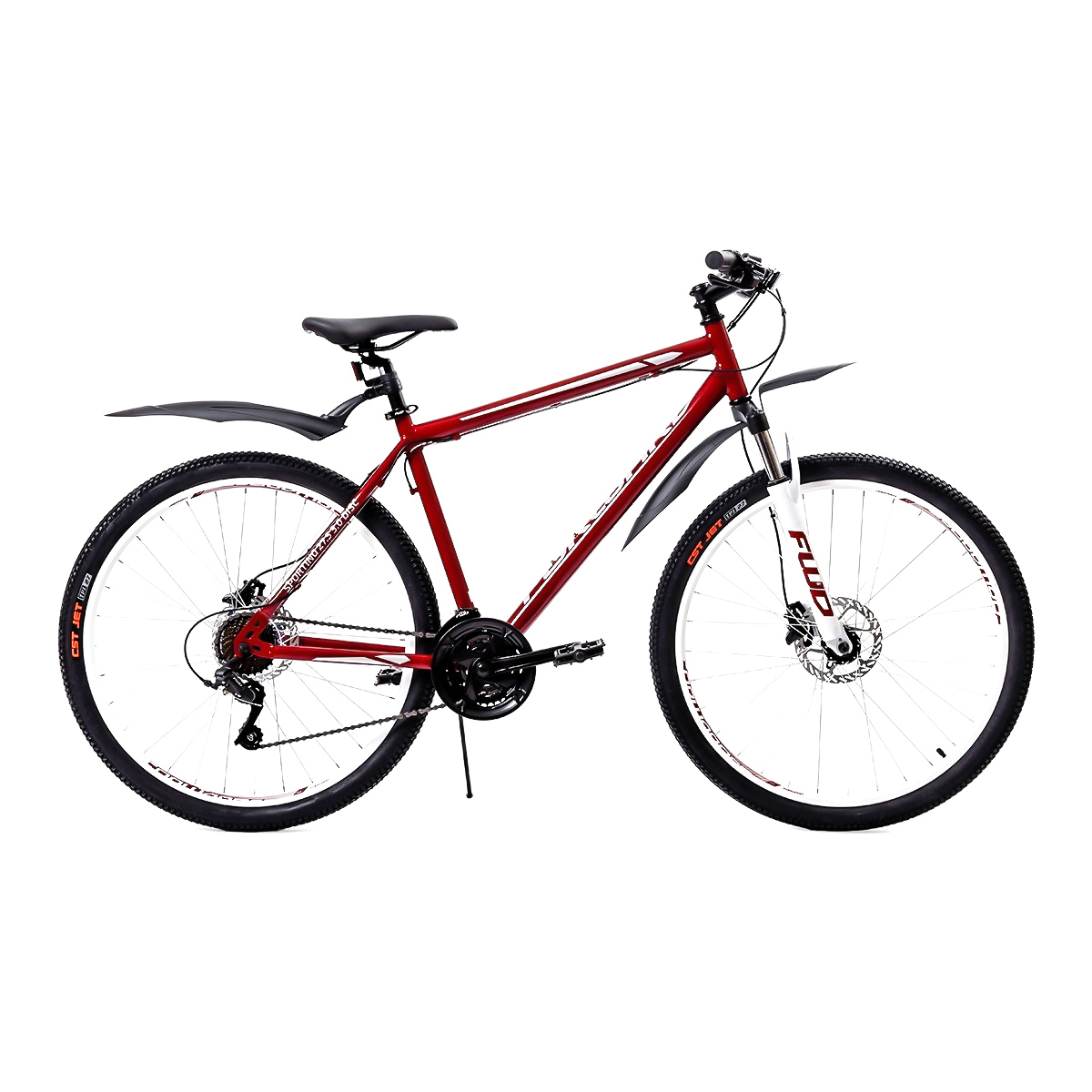 Велосипед горный 27,5" FORWARD SPORTING 27,5 3.0 disc (21 ск., рама сталь 19") темно-красный/серый