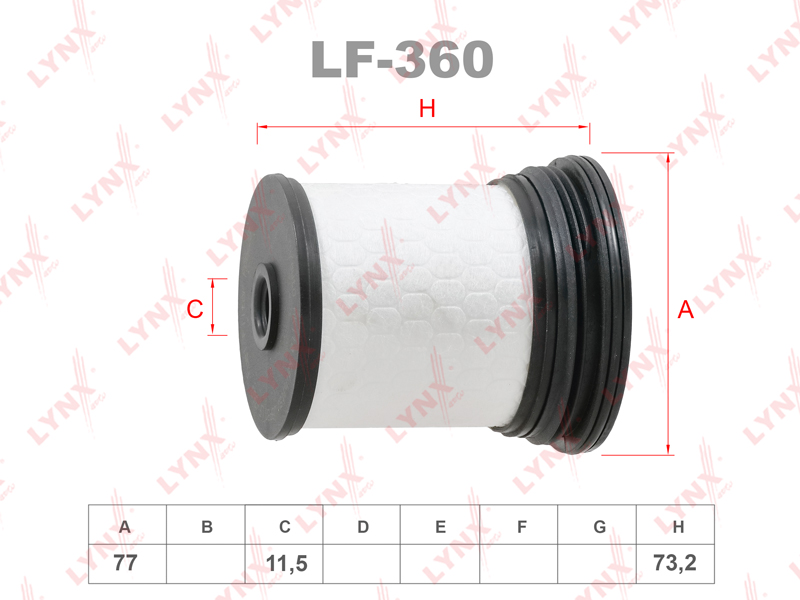 LF-360 Фильтр топливный LYNXauto
