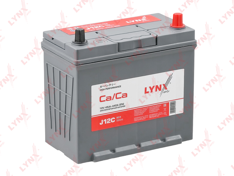 J12C Аккумулятор 45 Ah, 440 A, обратная LYNXauto