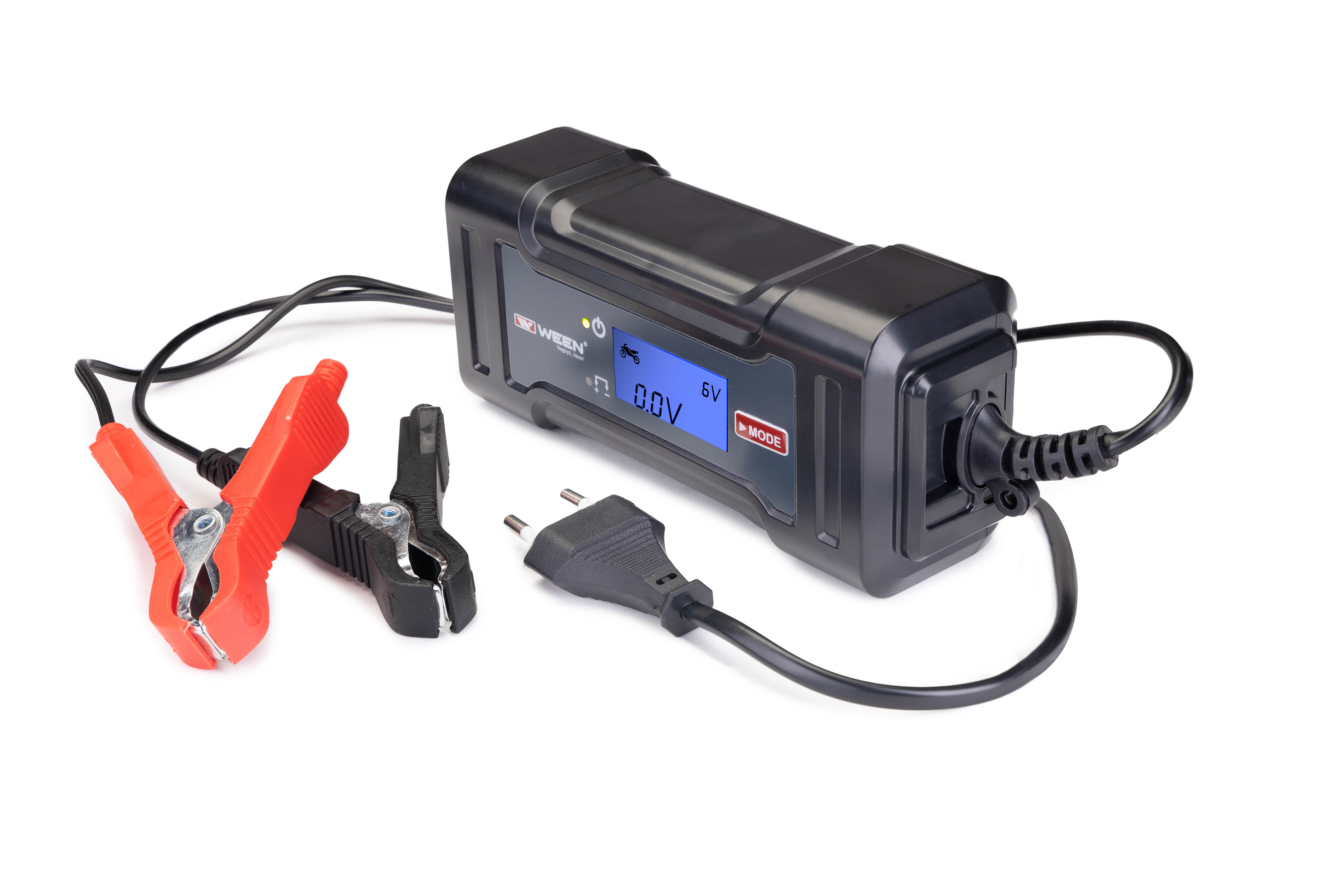 Цифровое зарядное устройство, Smart-100, 6 В/12 В, 1,5 А/ 4,2 А,6-100 Ач, Цифровой  дисплей. Зимний режим. Тестер. Поддерживаемые типы аккумуляторов: Свинцово-Кислотные, GEL, EFB, AGM., (1 шт.), WEEN,