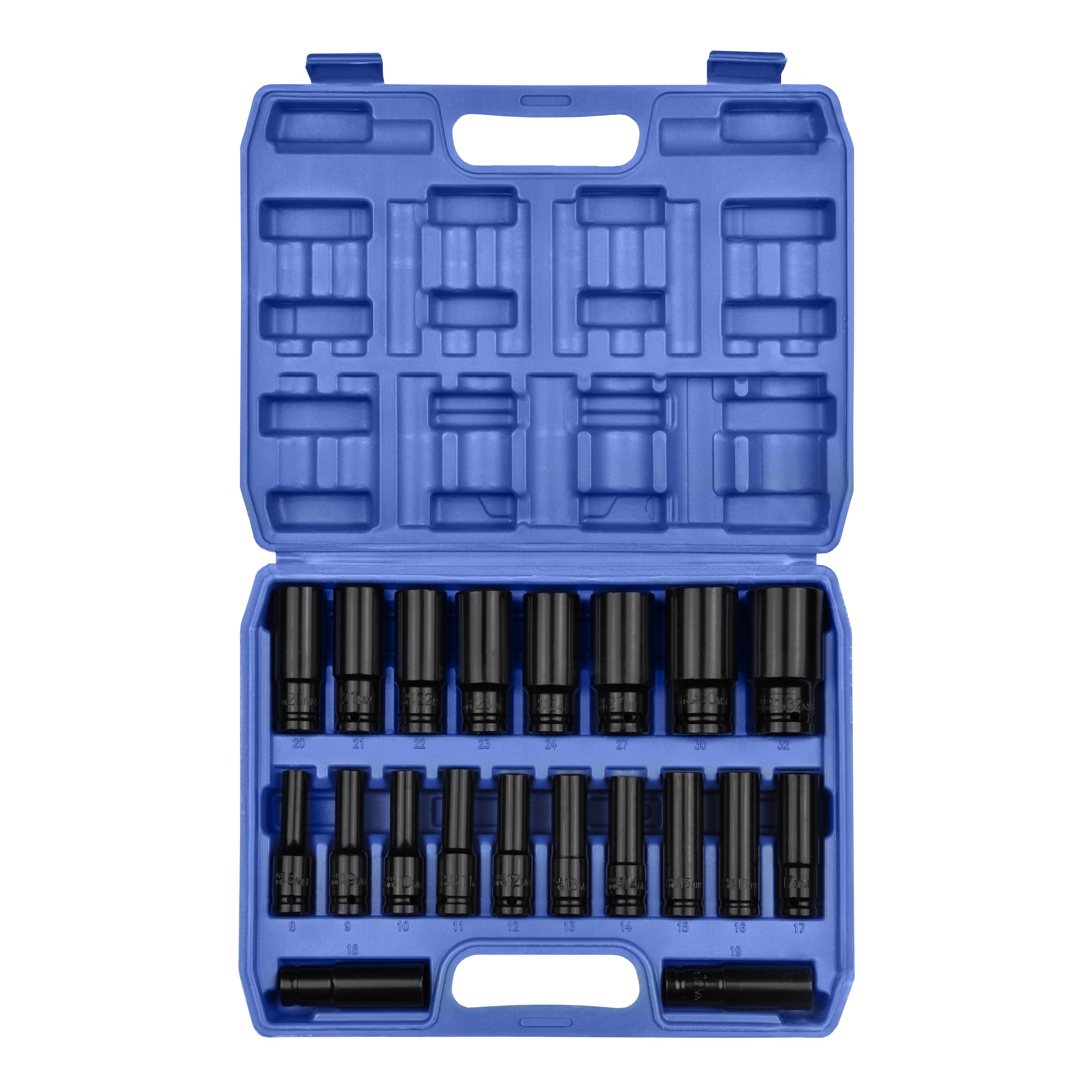 Набор ударных головок 1/2" 20 пр. (6гр., CRV, 8-32мм)