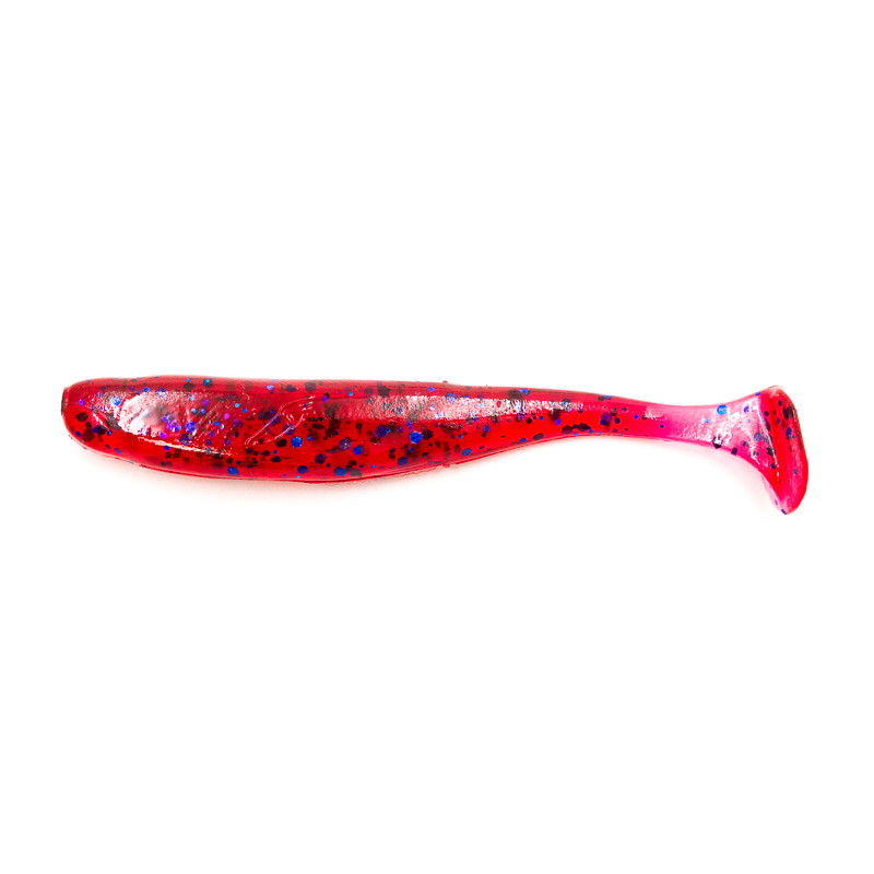 Виброхвост YAMAN PRO Plum Blossom, р.4 inch, цвет #34 - Black Red Flake/Pearl (уп. 6 шт.)