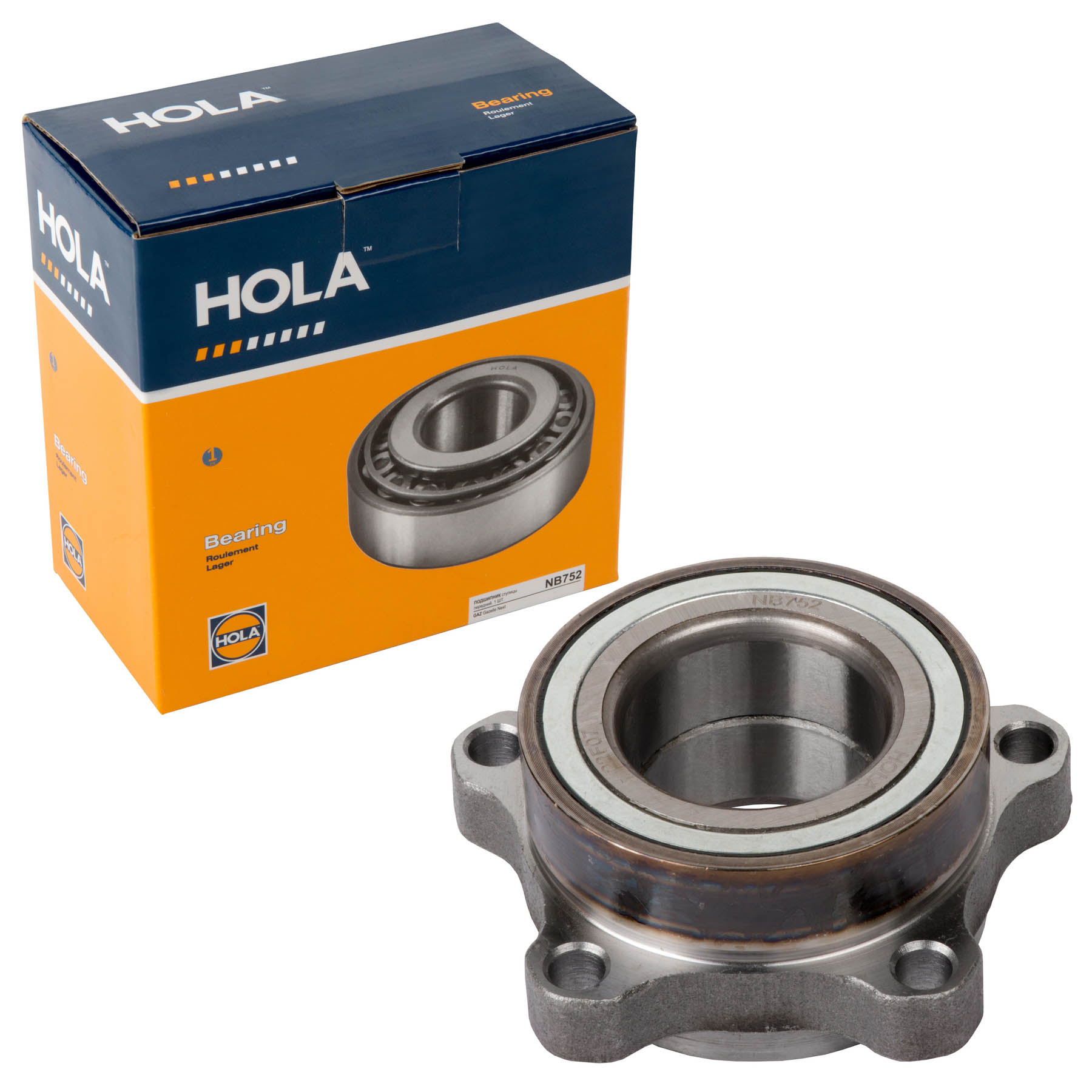 Подшипник ступицы, передний, GAZ Gazelle Next, (1 шт.), HOLA, NB752
