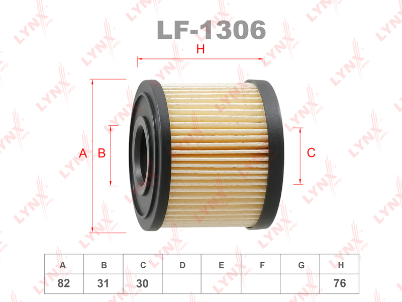 LF-1306 Фильтр топливный LYNXauto