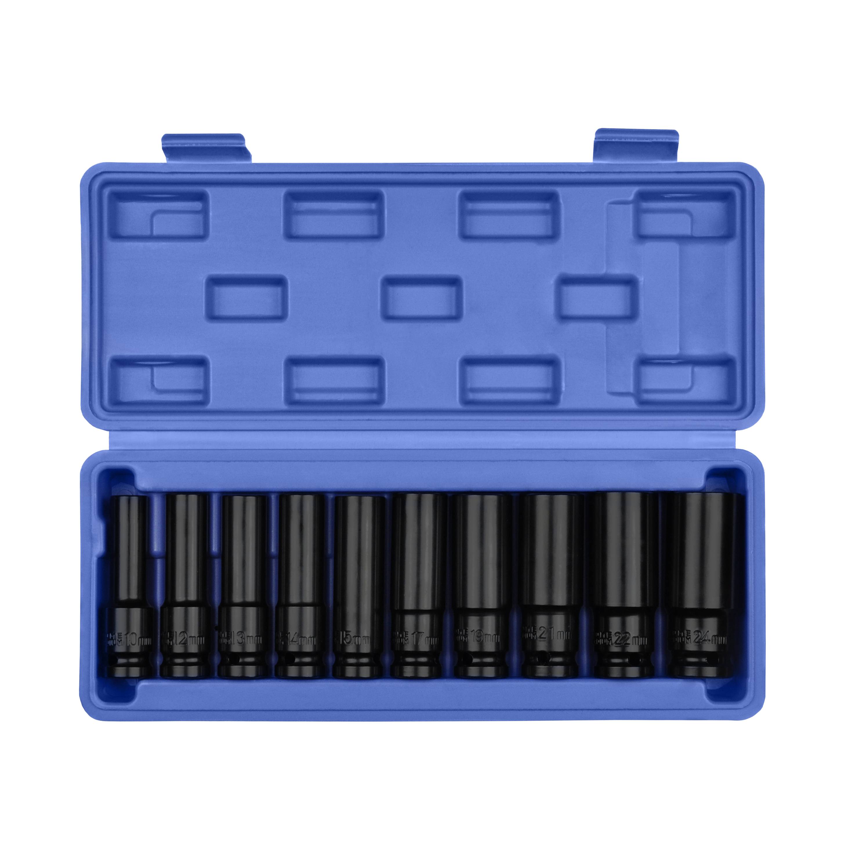 Набор ударных головок 1/2" 10 пр. (6гр., CRV, 10-24мм)