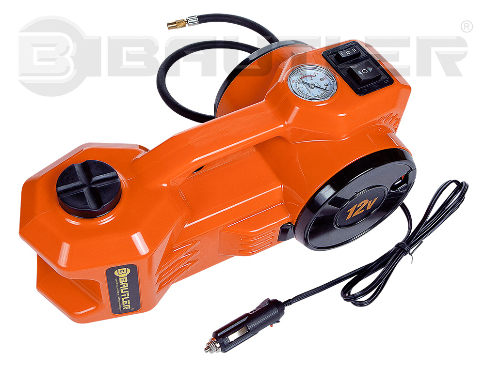Домкрат электрогидравлический с компрессором для подкачки шин BAUTLER
