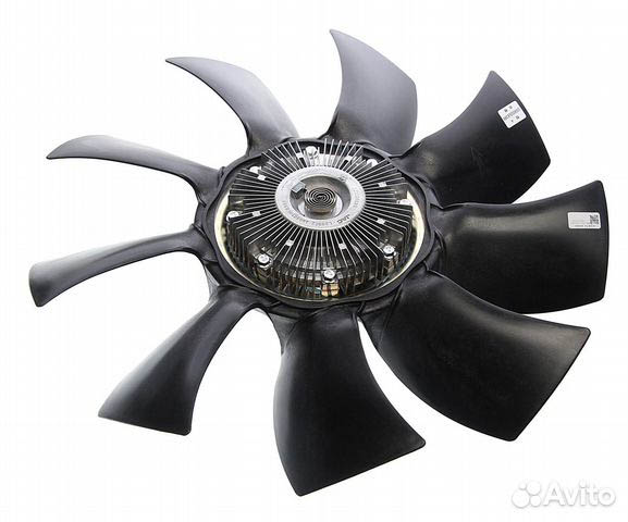 Муфта вязкостная в сборе с вентилятором для а/м JAC N75, N80, КамАЗ Компас-9 (1308010LE399) ?520мм-9 лопастей