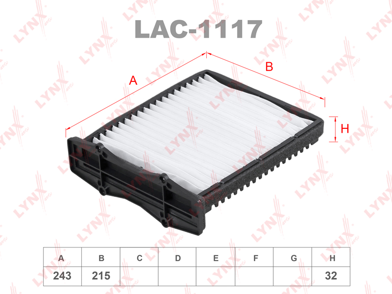 LAC-1117 Фильтр салонный LYNXauto