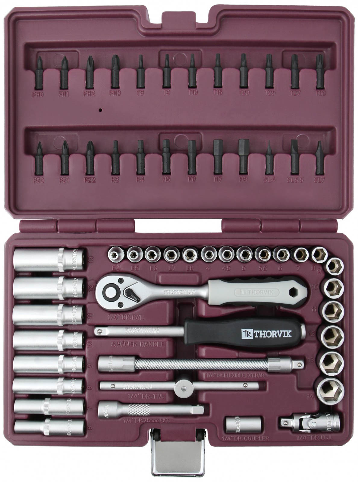 Набор инструмента 1/4"DR, 57 предметов (стар.арт UTS0057)