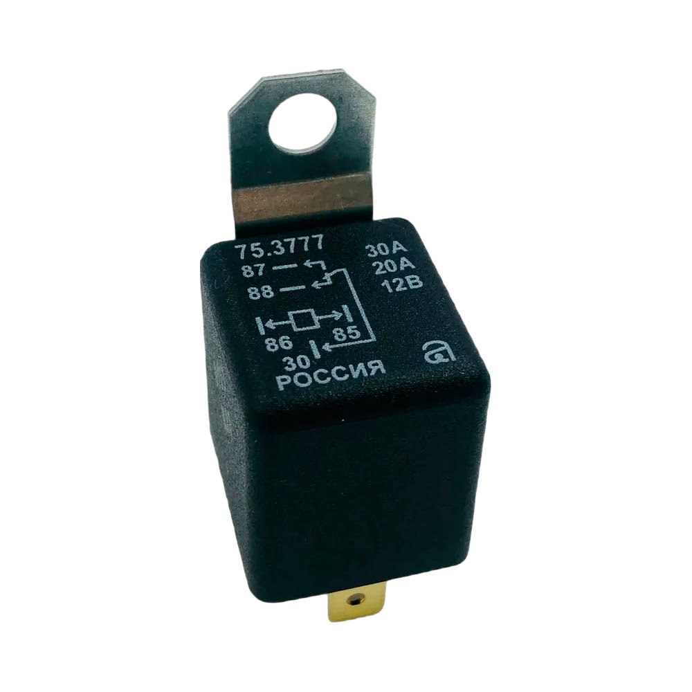 Реле электромагнитное 12V 5-ти контактное 30А/20А без кроншт.  Авар