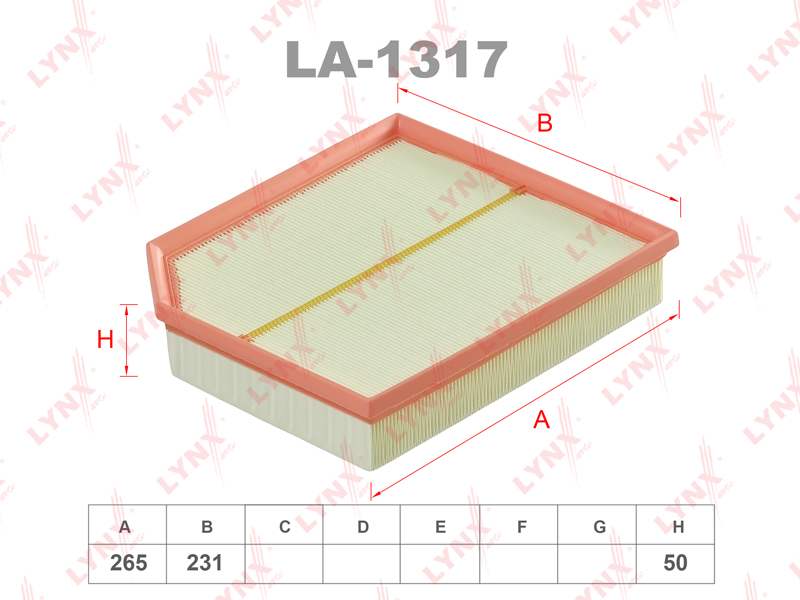 LA-1317 Фильтр воздушный LYNXauto