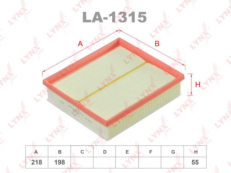 LA-1315 Фильтр воздушный LYNXauto