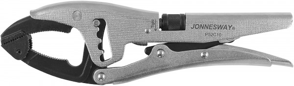 P52C10 Зажим ручной переставной с шарнирной губкой и трубным захватом, 250 мм, 0-80 мм