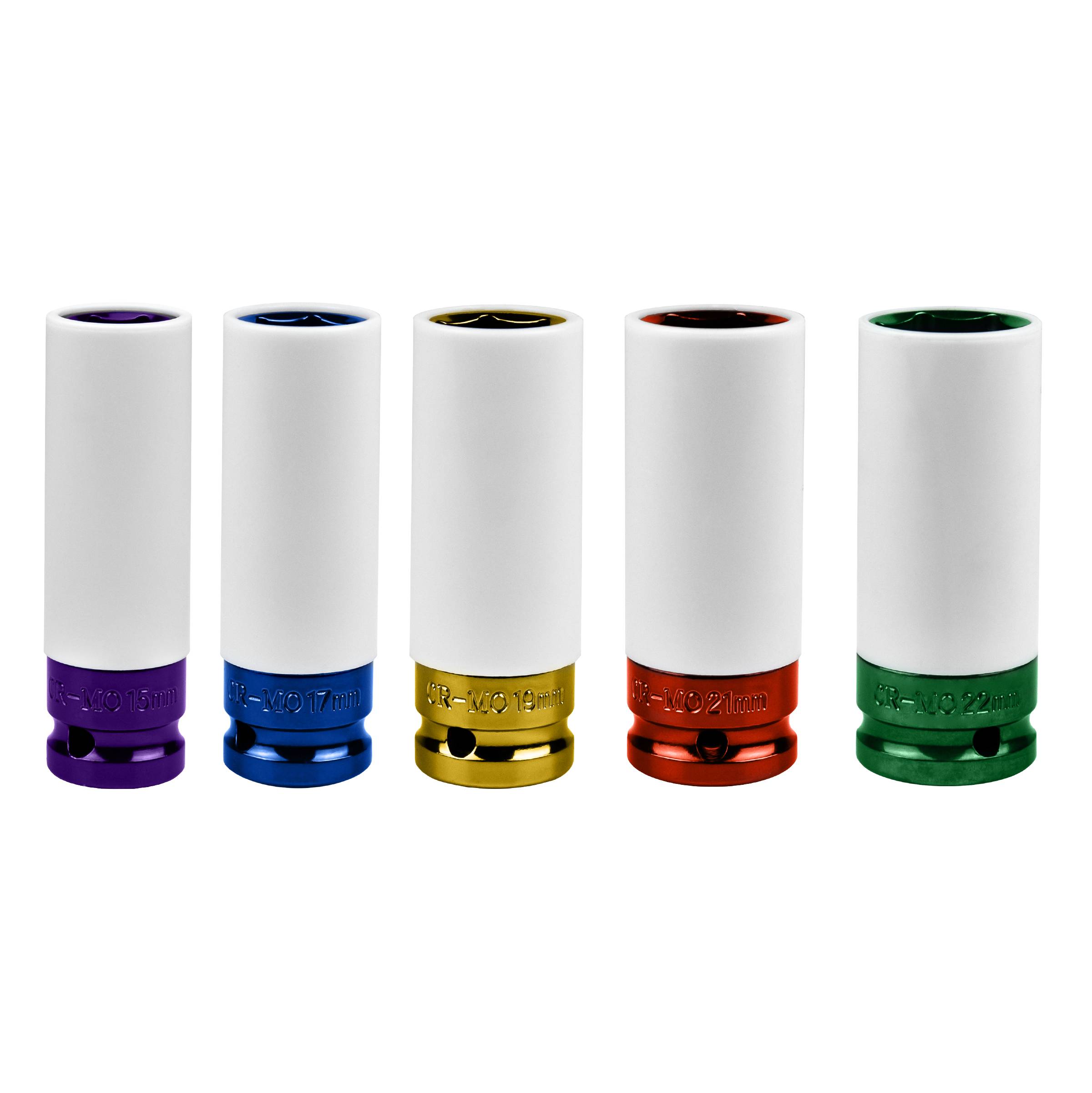 Набор ударных головок 1/2" 5 пр. (6гр., CRMO, 15-22мм) 