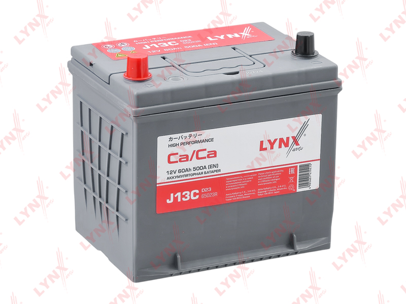 J13C Аккумулятор 60 Ah, 500 A, прямая LYNXauto