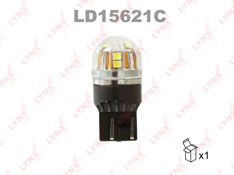 LD15621C Лампа светодиодная (LED W21/5W T20 12V W3x16q 6800K Canbus) LYNXauto