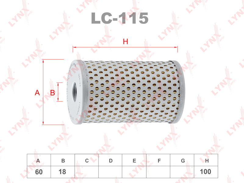 LC-115 Фильтр масляный LYNXauto