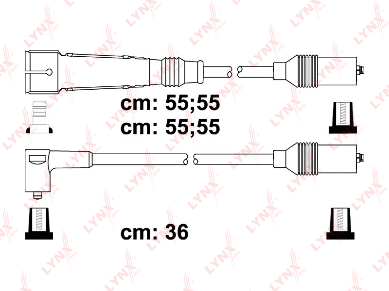 Провода высоковольтные AUDI 100 2,0 90-97/A4 1,6-2,0 94-00/A6 2,0 94-97, VW Passat 1,6 96-00