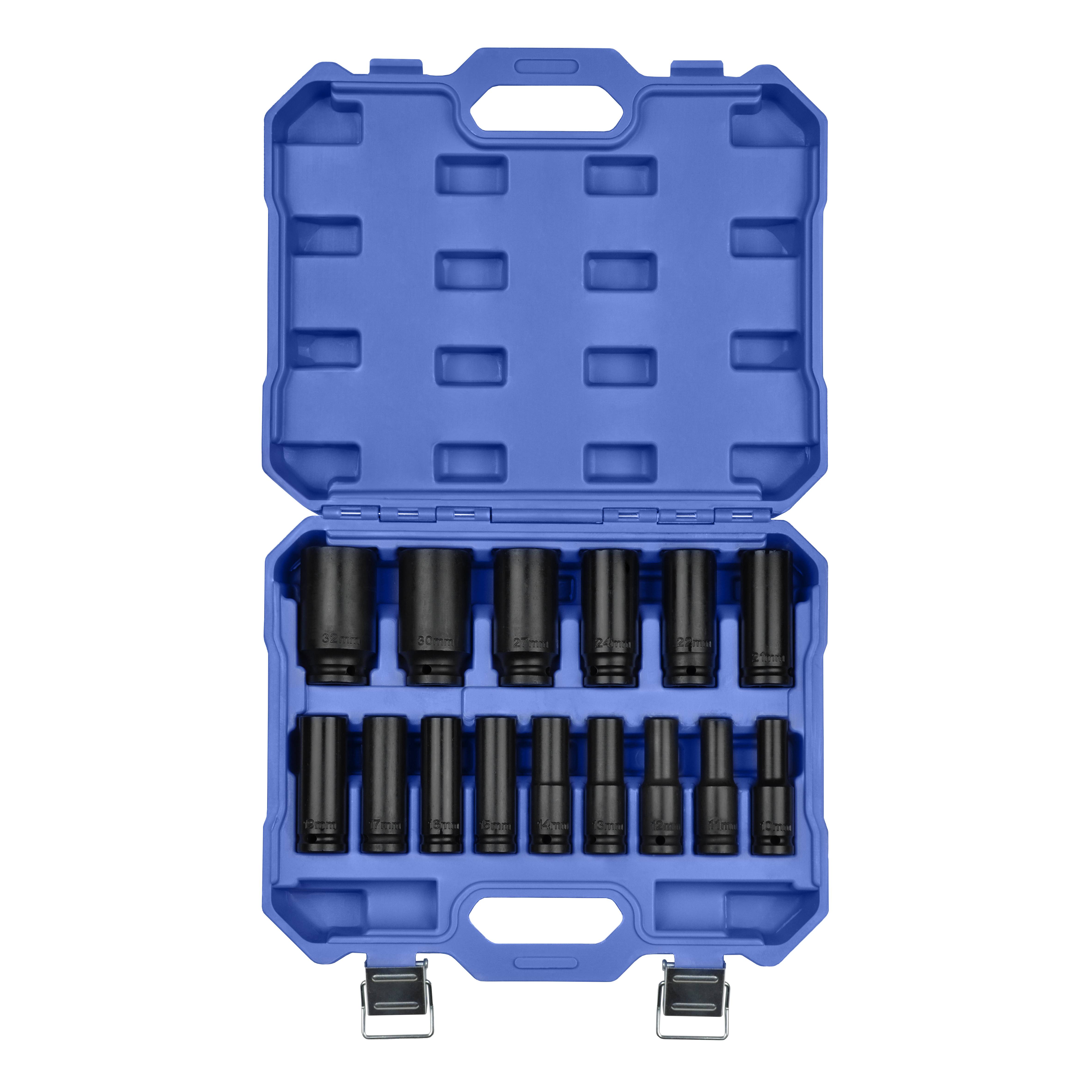 Набор ударных головок 1/2" 15 пр. (6гр., CRMO, 10-32мм)