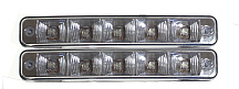 Дневные ходовые огни, цвет БЕЛЫЙ (LED:1Wx10 шт) 12V, 6500-7000K